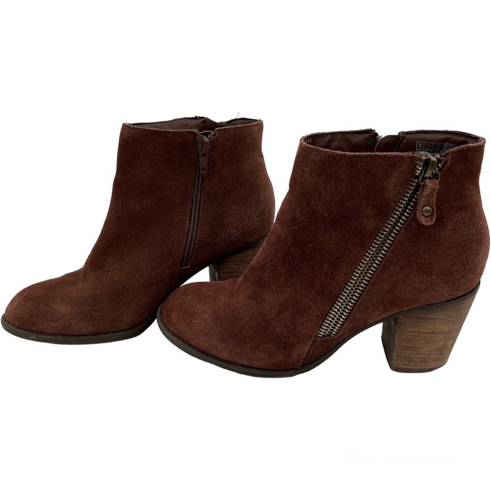 Skechers Boots Boots Faux Suede With Leather Upper Heels Zippers We…